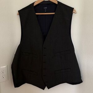 J. Crew Men's Black Suit Vest